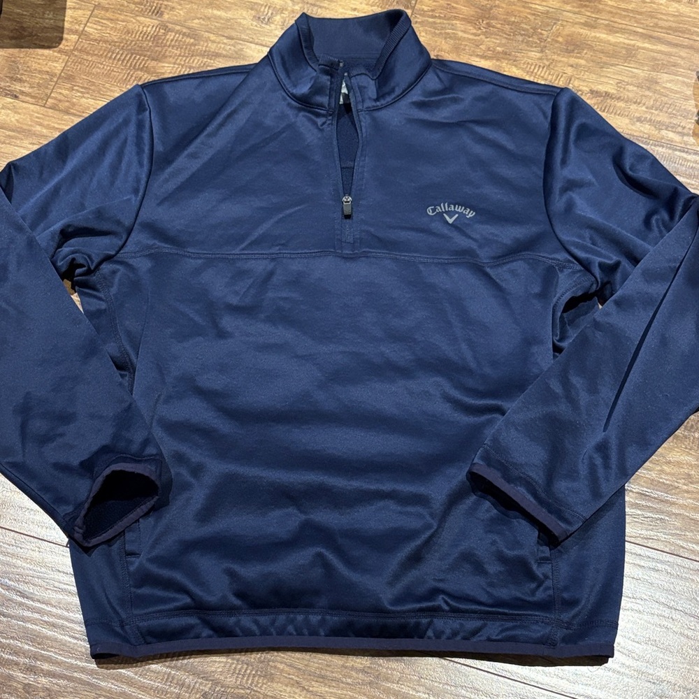 Callaway Men's Deep Blue Lightweight quarter zip sweater